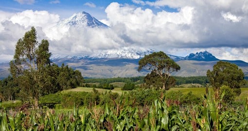 Ecuador's "Avenue of the Volcanos" features eight peaks in the Andean mountains