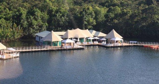 Relax at the The Four Rivers Floating Lodge on your Cambodia Tour