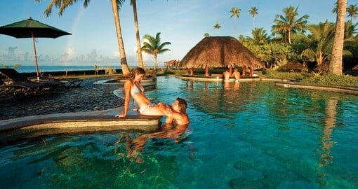 Relax by the pool on your Samoa vacation