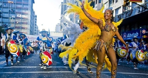Costumed carnaval dancers