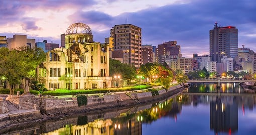 Founded in 1589, Hiroshima is home to the Peace Memorial, a UNESCO World Heritage Site