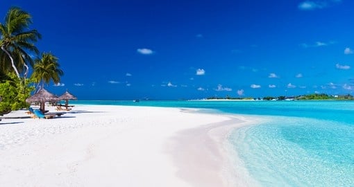 Have a walk or  sunbathe on the beautiful sandy beaches of Tahiti.
