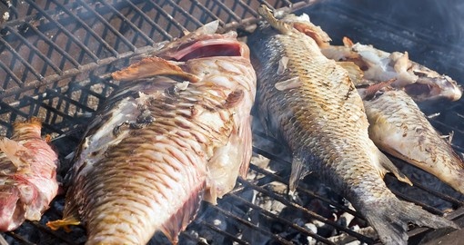 Barbecued fish