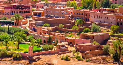 Desert village with Kasbah Ait Ben Haddou