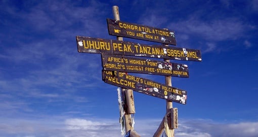 Uhuru Peak on Mount Kilimanjaro