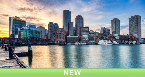 Sit by the waterfront to admire the peaceful cityscape of Boston