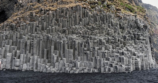 Basalt columns on Reynisfjara beach