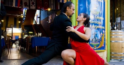 Couple dancing the Tango