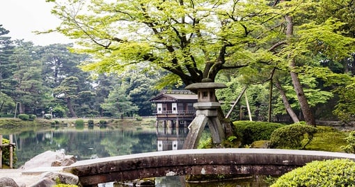 Covering 25 acres, Kenrokuen Garden in Kanazawa is considered one of Japan's great gardens