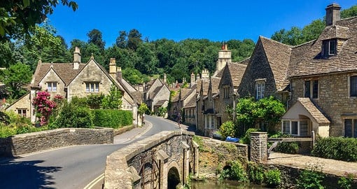 Journey through the quaint town of Castle Combe, used as a setting in a number of films including Stardust and War Horse