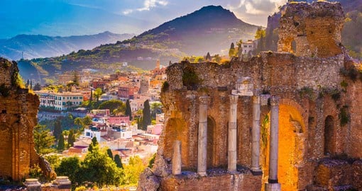 The ancient Greeks loved to construct their buildings in beautiful scenic locations, Taormina is among the prettiest