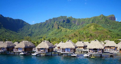 Manava Beach Resort & Spa is built in the traditional Polynesian style