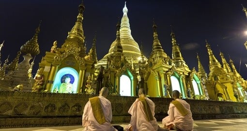 Shwedagon the most sacred Buddhist pagoda for the Burmese