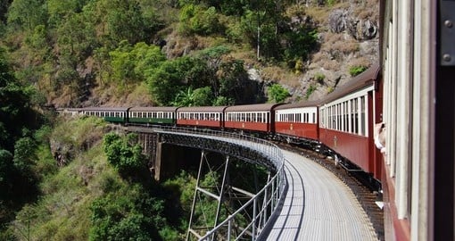 Travel on the scenic Kuranda train on your Australia Vacation