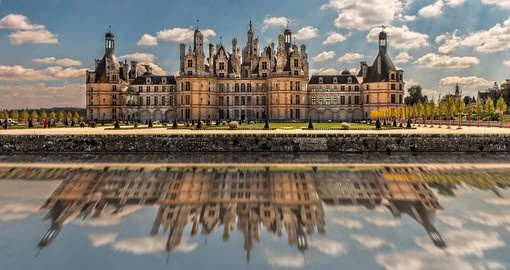 The magnificent Chateau Chambord, a stunning example of French Renaissance in the 15th century