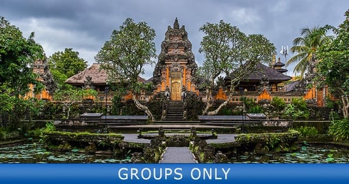 Bali is known for its exotic temples set against stunning natural backdrops