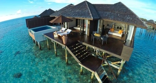Experience the Sunset Water Suites at Lily Beach Resort on your next trip to Maldives.