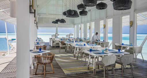 Indulge in a unique dining experience right by the Ocean at the luxurious Four Seasons Landaa Giraavaru Resort
