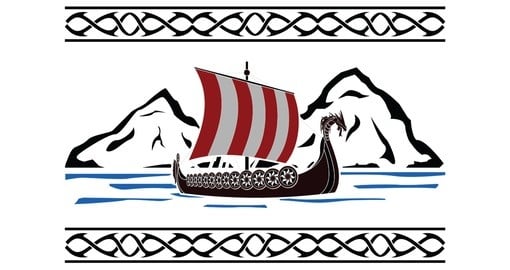 Stencil of Viking Ship