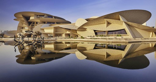 Opened in 2019, The National Museum of Qatar houses 8,000 artifacts