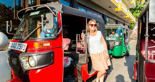 Travelling to Sri Lanka will include a Tuk Tuk ride