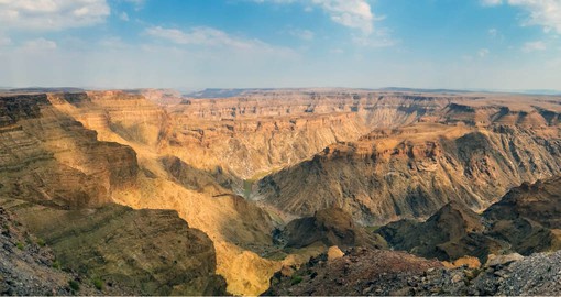 The beautiful Fish River Canyon was form over a period of 1.5 billion years