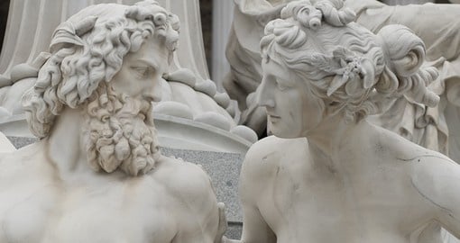 Greek sculptures at the Austrian Parliament