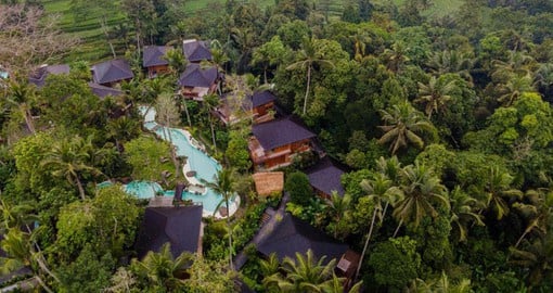 Enjoy a bit of luxury of the Six Senses Resort while surrounded by lush landscape
