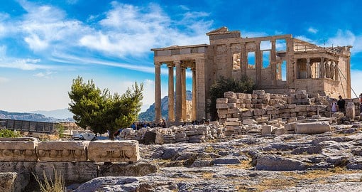 Admire architecture of the Golden Age when exploring the Erechtheum Temple on the Acropolis