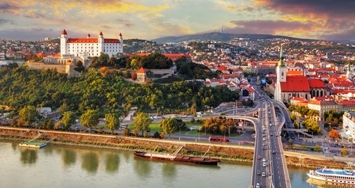 Bratislava at sunset
