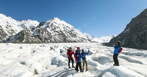 Include a unique Heli Hike experience at Mt Cook on your New Zealand Vacation