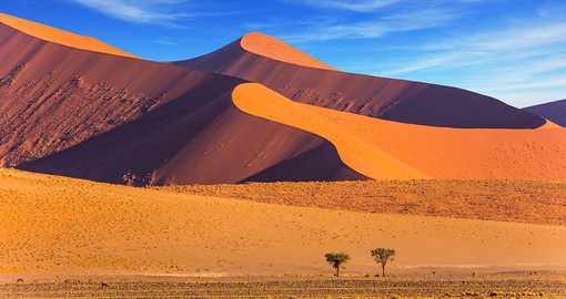 Visit the red sand dunes of Sossusvlei, always a popular inclusion to consider on your Namibia safari.