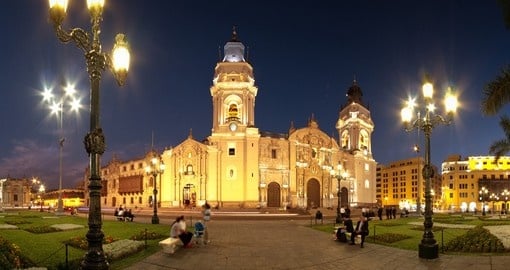 A Lima landmark, the Basilica Cathedral, is a great photo opportunity on your Peru vacation