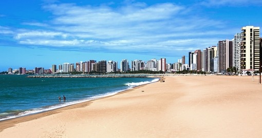 Fortaleza Beach – always a great time to relax and sunbath while on your Brazil vacation