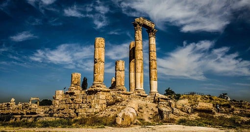 Start your Jordan vacation in Amman with a visit to the Temple of Hercules