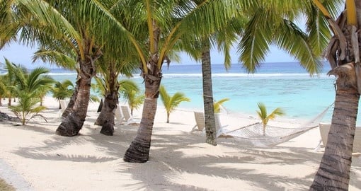 Enjoy the sandy beaches of Rarotonga which is included in your Cook Islands Vacation Packages.