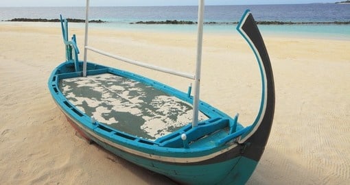 Maldivian traditional Dhoni boat