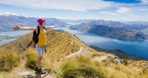 Go for a hike and enjoy the view of Lake Wanaka and Mt Aspiring - both great photo opportunities on New Zealand vacations