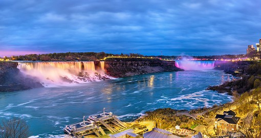 Admire the raw power of Niagara Falls from the ground floor as you sail straight in on the Maid of the Mist