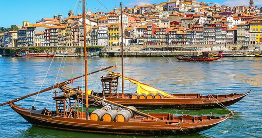 Pop into Porto to explore a UNESCO site, cobble-stoned Old Town, or to enjoy a glass of Port wine