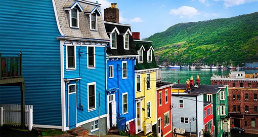 Colourful houses in St. John's, NL