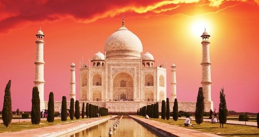 Your India Tour includes a visit to the Taj Mahal, Agra's mots renown monument