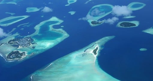 Aerial view on tropical islands