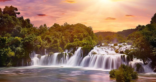 Krka National Park is known for its series of waterfalls,