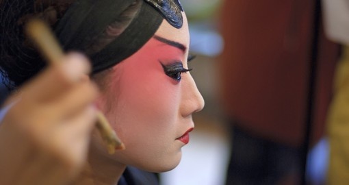 Opera actress backstage at the Chengdu theatre