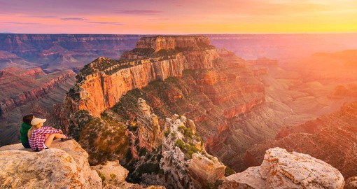Averaging 10 miles wide and more than a mile deep, the Grand Canyon was cut by the Colorado River