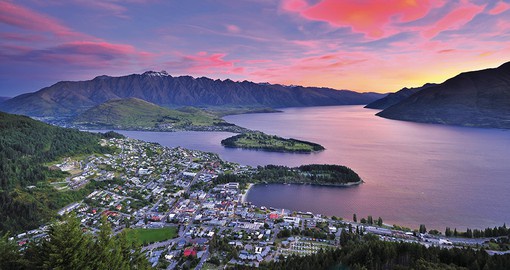 Experience aerial view of Queenstown on your next trip to New Zealand.