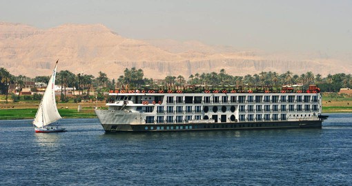 The MS Mayfair cruising the Nile