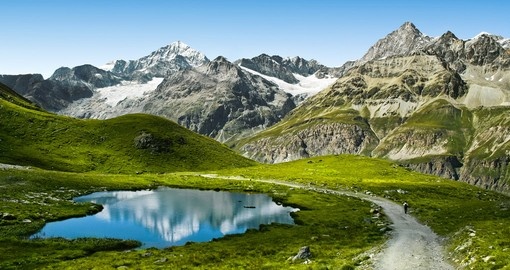 Touristic trail near Matterhorn