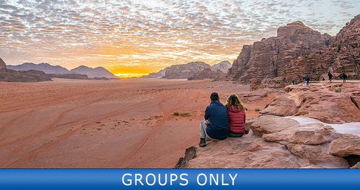Wadi Rum affords visitors one of the world’s most spectacular desert landscapes